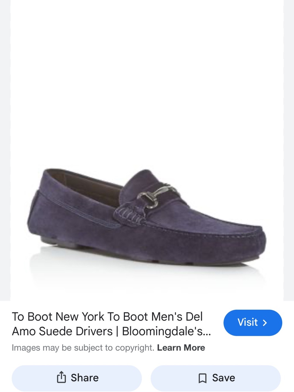 To Boot Del Amo navy blue  Suede Bit Loafers